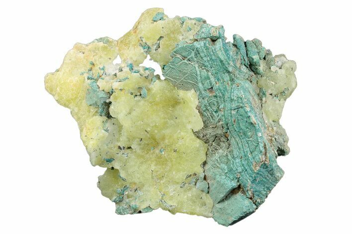 Lemon-Yellow Brucite In Blue-Green Matrix - Pakistan #248569